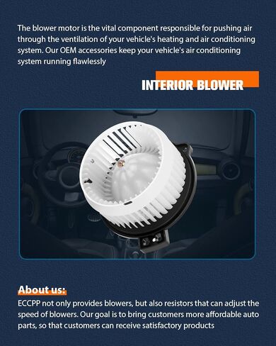 ECCPP HVAC Plastic Heater Blower Motor for Honda w/Fan Cage Replacement fit for 2009-2014 for Honda FIT in Saudi Arabia