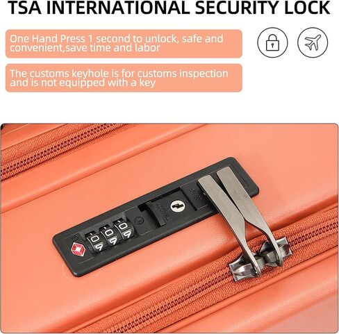 Premium Carry On Luggage, 29 Inch Top Opening Aluminum Frame Airline Approved ABS+PC Hard Shell Suitcases with Silent Wheels, TSA Lock, Front Pocket and Wet-dry Separated Six-piece set in Saudi Arabia
