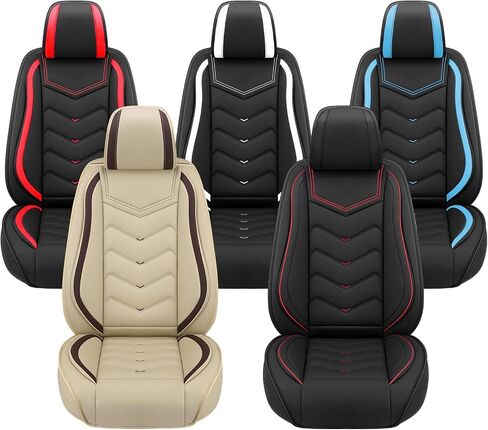 Car Seat Covers for Hyundai Tucson 2005-2025, Premium Nappa Leather Car Seat Cover, Stylish Sport Seat Covers， Automobile Seat Cover Sets.(Standard 5 Seats/Black Blue) in Saudi Arabia