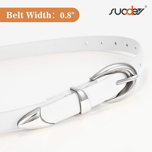 SUOSDEY Womens Leather Belts for Jeans Skinny Dress Waist Belt with Gold Buckle in Saudi Arabia