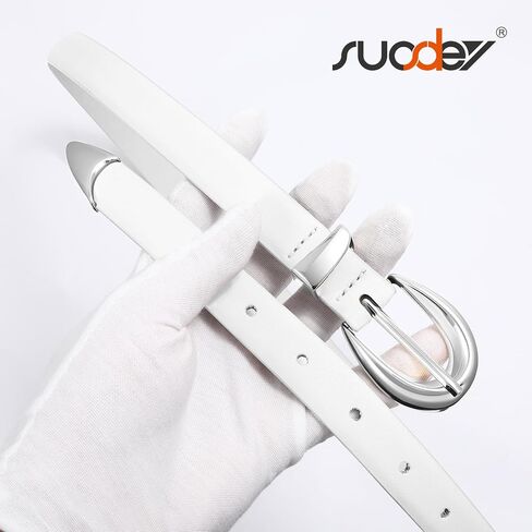 SUOSDEY Womens Leather Belts for Jeans Skinny Dress Waist Belt with Gold Buckle in Saudi Arabia
