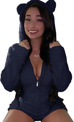 Womens Fleece Pajama 1-Piece Hooded Romper, One Piece Fuzzy Playsuit for Women Shorts Soft, Womens Soft Pajamas Jumpsuit Fuzzy (Blue Green, 2XL) in Saudi Arabia