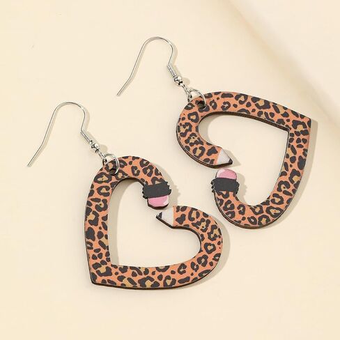 كتاب خشبي مصنوع يدويًا قابلاً للتكديس ، أقراط خفيفة الوزن معلم طالب كومة كتب القراءة للأقراط للنساء معلمي أمين المكتبة هدايا يوم التخرج مرة أخرى إلى مجوهرات المدرسة in Kuwait