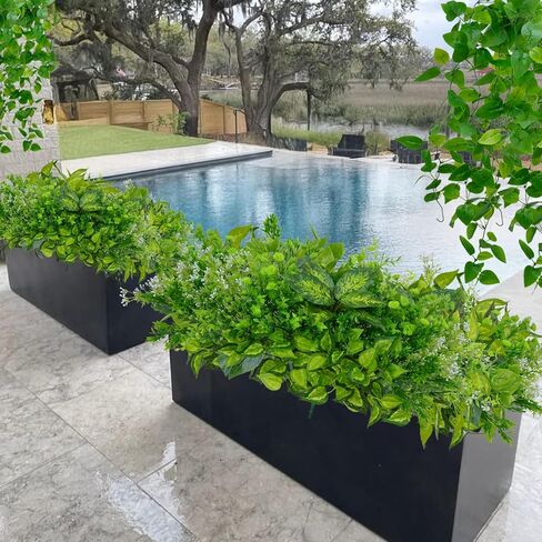 4 حزمة سلسلة من اللؤلؤ النباتات الاصطناعية مع مزارعي الجدار 29.5 بوصة فو ، علبة معلقة لؤلؤة نباتات وهمية في أواني للمنزل الداخلي جدار الجرف في الهواء الطلق in Kuwait