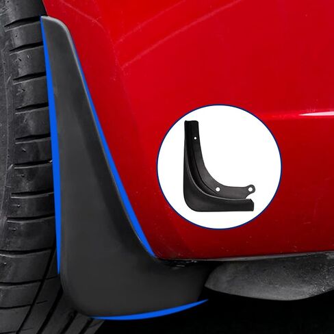 Bewild for Tesla Model 3 Fender Mud Flaps Front Rear Splash Guards No Drilling Mud Guard Compatible with Tesla Model 3 2017-2023 Accessories (Set of 4) (Glossy Red) in Saudi Arabia