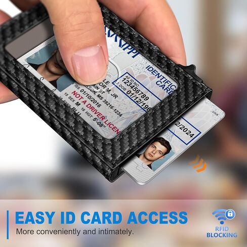 محفظة Airtag للرجال، محفظة رفيعة منبثقة لبطاقات الائتمان RFID بلوك للرجال مع صندوق هدايا in Kuwait