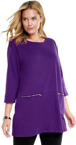 Woman Within Plus Size Zipper Pocket Tunic in Saudi Arabia