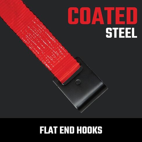 CRAFTSMAN CMXAZBS10000J Black/Red 2" x 27' Ratchet Tie Down Strap with Double J Hook - Heavyweight/Industrial Duty (10,000 lb Break Strength) in Saudi Arabia