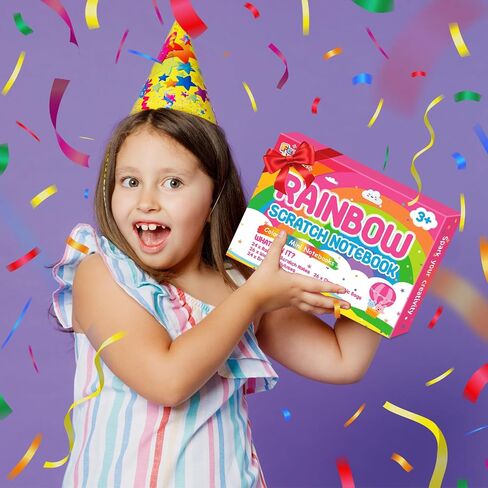 Scratch Art Party Favors for Kids: 64 Pack Rainbow Scratch Art Notebook Classroom Prizes Gifts Bulk for Girls Boys Goodie Bags Stuffers, Return Gifts for Birthday Party Favors Bulk Kids Crafts in Saudi Arabia