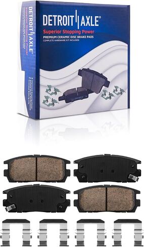 Detroit Axle - Brake Pads for 10-17 Chevrolet Equinox GMC Terrain 2010 2011 2012 2013 2014 2015 2016 2017, 4 Front & Rear Ceramic Brake Pads Replacement in Saudi Arabia