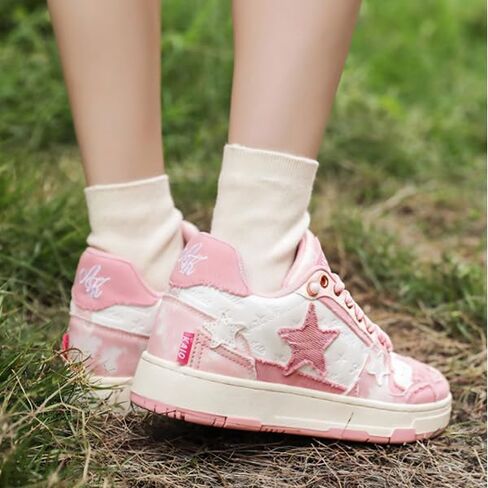 Retro Star Platform Shoes Vintage Chunky Sneakers for Women Men Trendy Casual Aesthetic Y2k Skate Shoes in Saudi Arabia