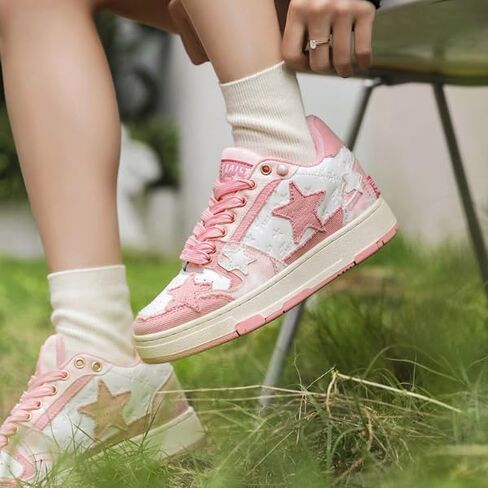 Retro Star Platform Shoes Vintage Chunky Sneakers for Women Men Trendy Casual Aesthetic Y2k Skate Shoes in Saudi Arabia