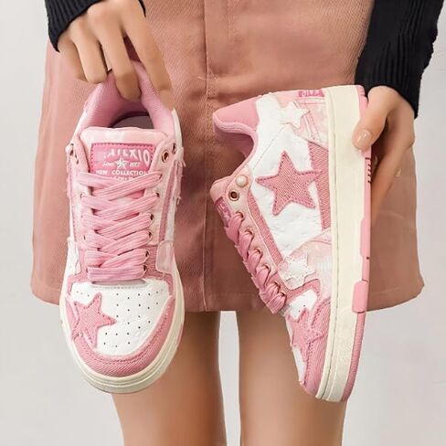 Retro Star Platform Shoes Vintage Chunky Sneakers for Women Men Trendy Casual Aesthetic Y2k Skate Shoes in Saudi Arabia