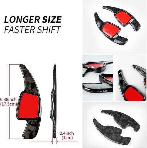 تمديدات SHIFTER PADDLE T-Carbon تناسب Audi Q8 Q7 Q3 Q3 SQ7 SQ5 S5 2017-2022 2024 ؛ إكسسوارات مجداف العجلة الحقيقية لألياف الكربون في ألياف الكربون تغطية تغطية تناسب Audi S4 S3 A3 A4L A5 A6 TT TTS 2016-2019 in Kuwait