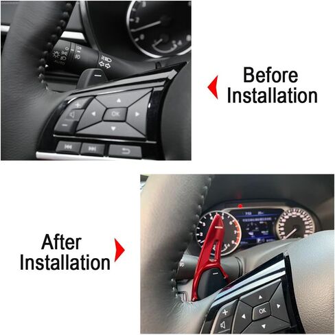 ملصق ملحقات إكسسوارات مقلوب التدوير من الألومنيوم ملصق ملصقات ملحقات داخلية لـ Infiniti QX50/QX55/QX60 ، Mitsubishi Outlander ، Nissan Altima/Pathfinder/Rogue (Red) in Kuwait