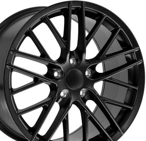 OE Wheels CV08B 19 بوصة حافة يناسب Corvette C6 ZR1 Style 5x120.65 19x10 Satin Black - Hollander 5402 (1) in Saudi Arabia