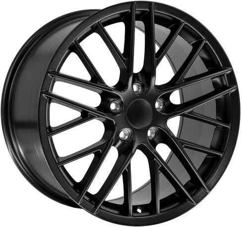OE Wheels CV08B 19 بوصة حافة يناسب Corvette C6 ZR1 Style 5x120.65 19x10 Satin Black - Hollander 5402 (1) in Saudi Arabia