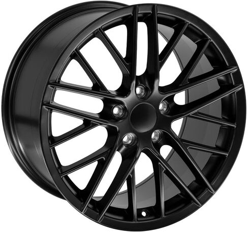 OE Wheels CV08B 19 بوصة حافة يناسب Corvette C6 ZR1 Style 5x120.65 19x10 Satin Black - Hollander 5402 (1) in Saudi Arabia
