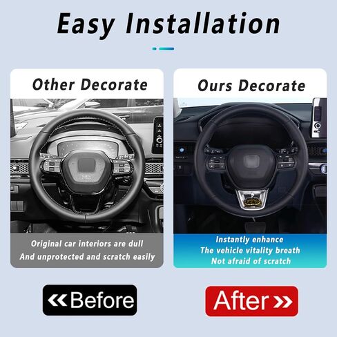 KUSTSOSF for Honda CRV CR-V Accord Civic 11th Gen 2022-25 Steering Wheel Cover Trim Center Consoles U Type Frame Trim Interior Decoration Fit Sedan Hatchback LX EX EX-L Sport Touring(Blue Ocean) in Kuwait