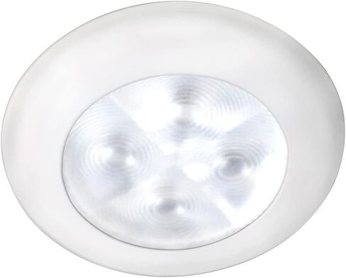 Hella Marine Slim Line LED 'Enhanced Brightness' Round Courtesy Lamp - White LED - Stainless Steel Bezel - 12V in Saudi Arabia