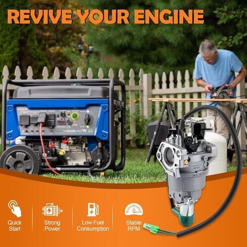 HUAYI P27-2 Carburetor Compatible with Honda GX390 13HP 188F Generac GP5000 GP5500 GP6500 Powermax Smarter Tools 5000W 5500W 6500W 7500W 8000W 9500W Generator Carb in Saudi Arabia