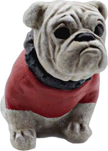 Solid Rock Stoneworks Sm Ga Bulldog Concrete Statue 8" Tall Life Like in Saudi Arabia
