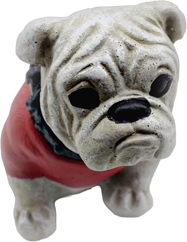 Solid Rock Stoneworks Sm Ga Bulldog Concrete Statue 8" Tall Life Like in Saudi Arabia