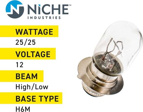 NICHE H6M Headlight Bulb for 1983-2011 Yamaha Big Bear 350 Tracker 250 Kawasaki Bayou 300 220 Suzuki ALT125 in Saudi Arabia