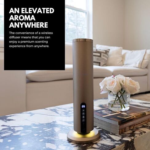 Levona Scent Essential Oil Diffuser - Cold Air Diffuser, Waterless Plug-in Aroma with Night Light, App Controlled - for Home, Office & Hotel - Covers 1000 sq ft - Acasa 1000, Gold (Oil Not Included) in Saudi Arabia