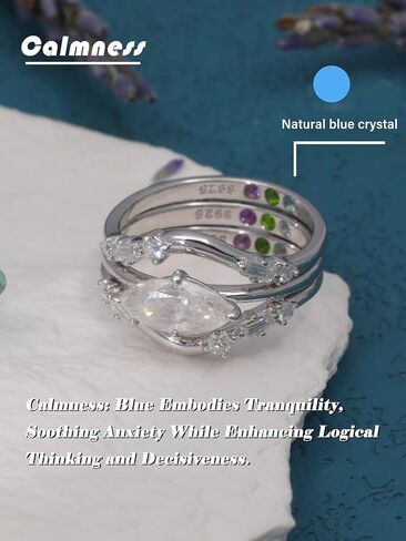 3-PC Marquise Cut Moissanite Ring Set | S925 Sterling Silver 1CT المجوهرات الزفاف ، العصابات المحفوظة مع الحجارة الجانبية الفاخرة ، حلقات غير قابلة للتكديس للنساء in Saudi Arabia