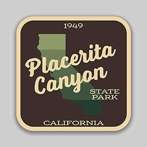 Placerita Canyon State Park Sticker استكشاف Wanderlust Camping كاليفورنيا مزدوجة الجوانب المقاوم للصدأ مفتاح سلسلة مفاتيح السلسلة الرئيسية in Kuwait