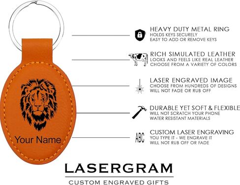 سلسلة مفاتيح Lasergram Oval ، القارة الأفريقية ، شملت النقش الشخصي in Kuwait