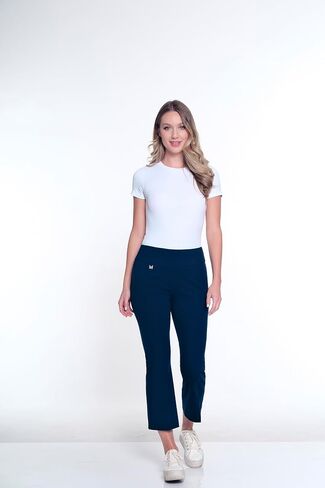 SLIM-SATION Women's Pull on Crop Flare Leg Pant in Saudi Arabia