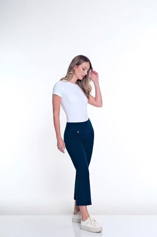 SLIM-SATION Women's Pull on Crop Flare Leg Pant in Saudi Arabia