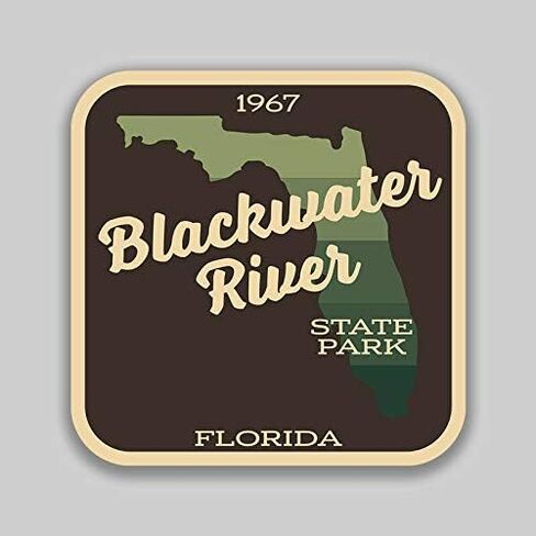 Blackwater River State Park Sticker استكشاف Wanderlust Camping Florida مزدوج الجوانب المقاوم للصدأ مفتاح سلسلة مفاتيح السلسلة الرئيسية in Kuwait