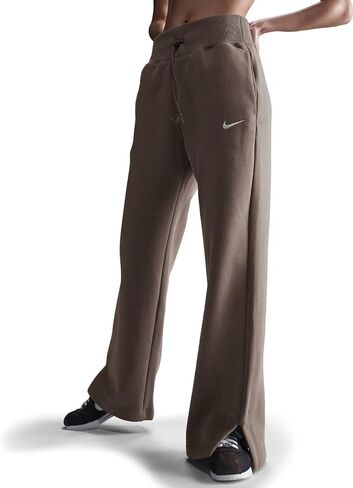 Nike Sportswear Phoenix Fleece Women's High-Waisted Wide-Leg Sweatpants (DQ5615-233, Mink Brown/Sail) in Saudi Arabia