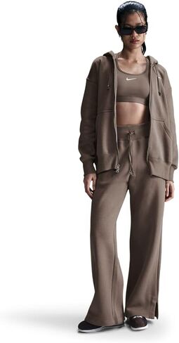 Nike Sportswear Phoenix Fleece Women's High-Waisted Wide-Leg Sweatpants (DQ5615-233, Mink Brown/Sail) in Saudi Arabia