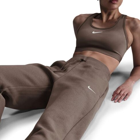 Nike Sportswear Phoenix Fleece Women's High-Waisted Wide-Leg Sweatpants (DQ5615-233, Mink Brown/Sail) in Saudi Arabia