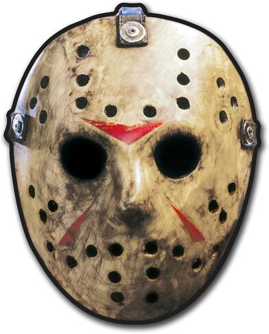 Elektroplate مرخص رسميًا Jason Friday The 13th Movie Automotive Secal 3.25 "x 4.25" | ملصق فينيل في جميع الأحوال الجوية للسيارات والشاحنات والبرودة وأجهزة الكمبيوتر المحمولة والمزيد | صنع في الولايات المتحدة in Saudi Arabia