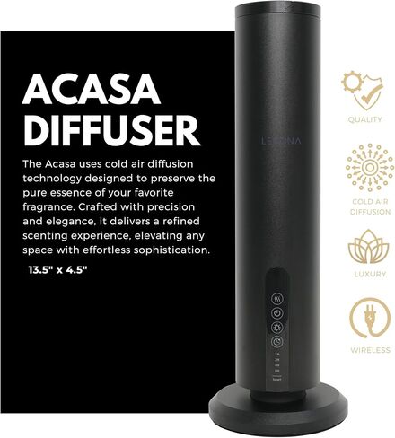 Levona Scent Essential Oil Diffuser - Cold Air Diffuser, Waterless Plug-in Aroma with Night Light, App Controlled - for Home, Office & Hotel - Covers 1000 sq ft - Acasa 1000, Gold (Oil Not Included) in Saudi Arabia