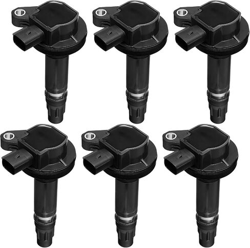 مجموعة من 4 ملفات إشعال UF611 وشمعات إشعال إيريديوم XP6203 متوافقة مع Hyundai Tucson Sonata Santa Fe Genesis Equus Kia Optima Sorento Borrego 2.4L 4.6L 5.0L L4 V8 C1667 in Kuwait