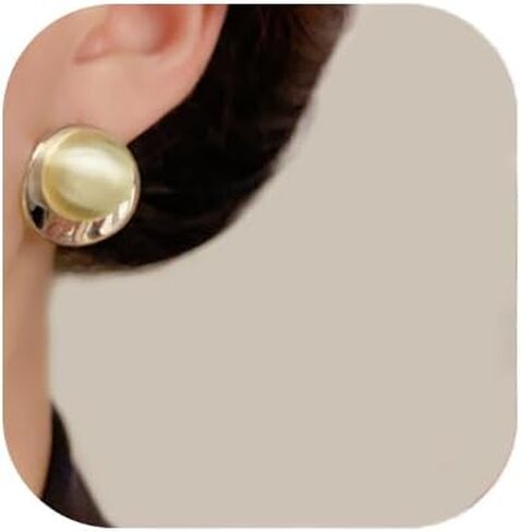 أقراط مسمار هندسية للنساء ، وأقراط سميكة من النحاس النحاس المصنوعة من النحاس المعدني خفيفة الوزن in Kuwait