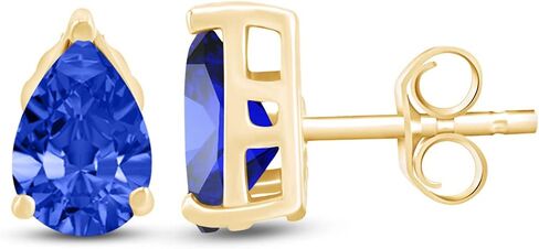 Pear Shape Stud Earrings In 14K Yellow Gold Over Sterling Silver (1.5 Ct) in Saudi Arabia