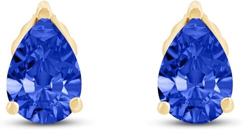 Pear Shape Stud Earrings In 14K Yellow Gold Over Sterling Silver (1.5 Ct) in Saudi Arabia