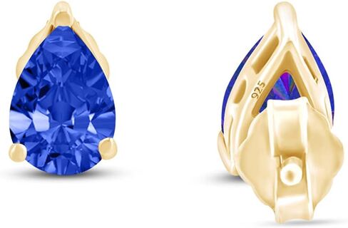 Pear Shape Stud Earrings In 14K Yellow Gold Over Sterling Silver (1.5 Ct) in Saudi Arabia