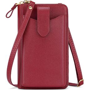 محفوظات Ronsin Small Crossbody المحفظة للنساء RFID حظر محفظة الهاتف الخليوي حقيبة هدية على الهاتف النباتي. in Kuwait