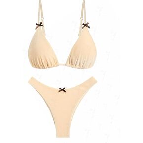 seamoly Women‘s Bikini Sets Two Piece Swimsuit Fruit Cherry Print Triangle Cheeky Bikini Set in Kuwait