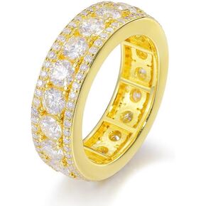 S925 0.3ct Per Diamond Circle Ring, Unisex D-color VVS1 Diamond Ring, Elegant Rings for Him and Her in Saudi Arabia