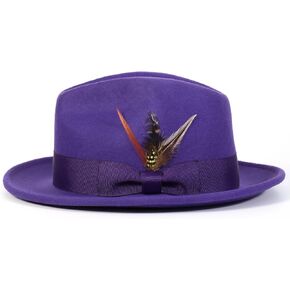 MONTIQUE Men’s Wide Brim Fedora Hat - Long-Lasting & Water-Repellent Mens Wide Brim Hat - Design for All Occasions - H-60 in Saudi Arabia