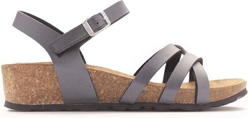 Zanetta Cuenca Orthopedic Cork Wedge Wedge for Women - Pressure Relating Cutheded Foots ، ودعم القوس لصحة القدم وشرائح مسجلة من جلد الغزال الممتازة in Kuwait